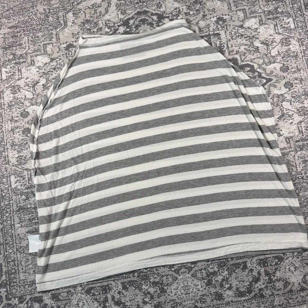 Milk Snob Gray White Striped 5-in-1 Baby Car Seat Nursing Cover